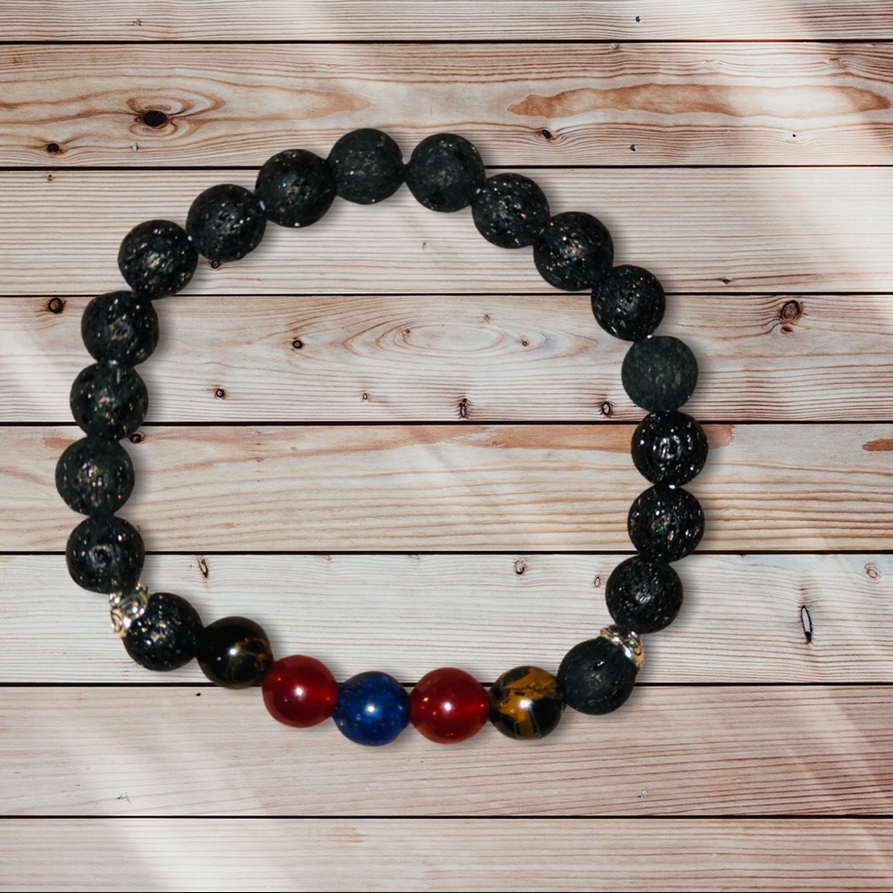 Chakra Lava Stone Bracelet Healing Bracelet